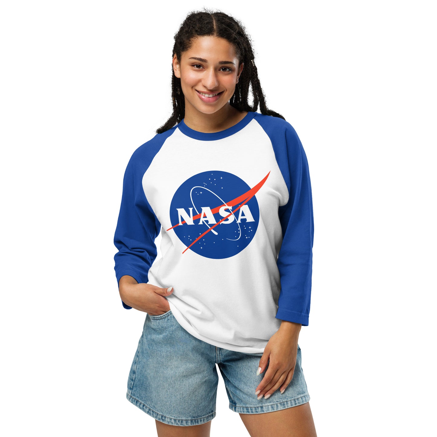 NASA 3/4 sleeve raglan shirt